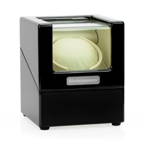 Steinhausen Heritage Single Watch Winder With Ultra Quiet Motor and Multiple Modes - Onyx